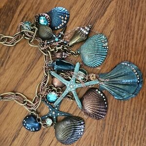 Boho Seashell Statement Necklace, Adjustable Length, Maker: St. Thomas